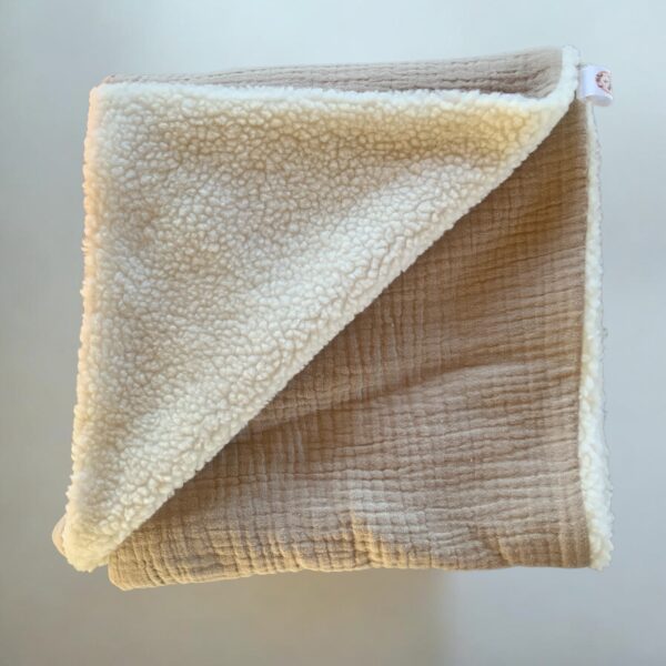 Couverture gaze de coton et sherpa