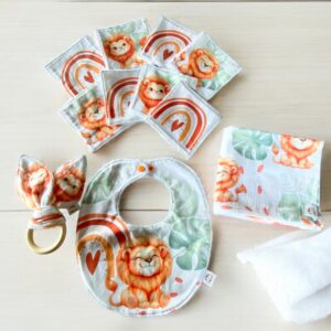 Coffret de naissance "Bébé Lion / Arc en ciel