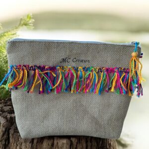 Trousse de toilette en toile de jute